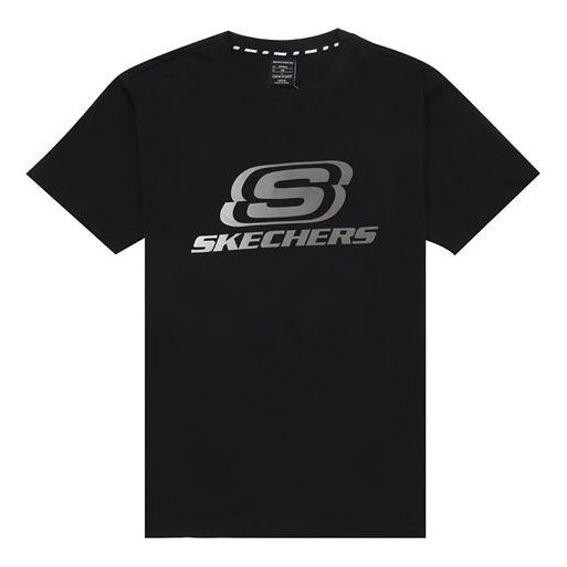 Skechers logo Graphic Tee 'Black Silver' L222M110-0018