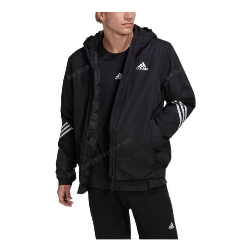 adidas Back to Sport Hooded Jacket Asia Sizing 'Black White' HG6010