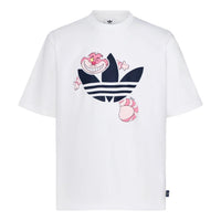 adidas Disney U T-Shirt Asia Sizing 'Cheshire Cat White' KY8305