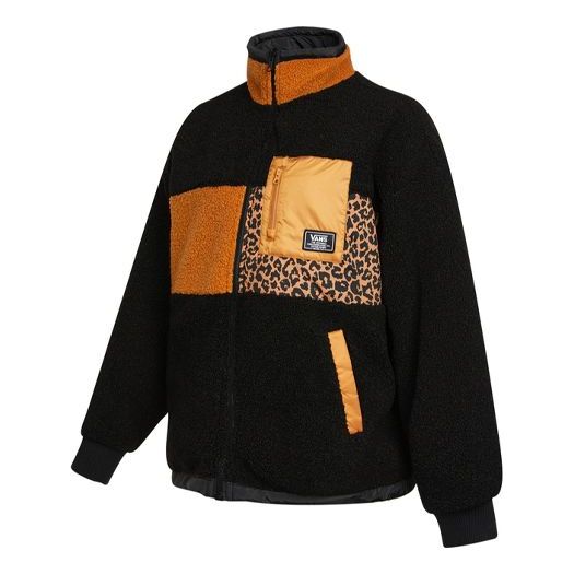 (WMNS) Vans Colorblock Stand Collar Casual Jacket Black VN0A5F6MBLK