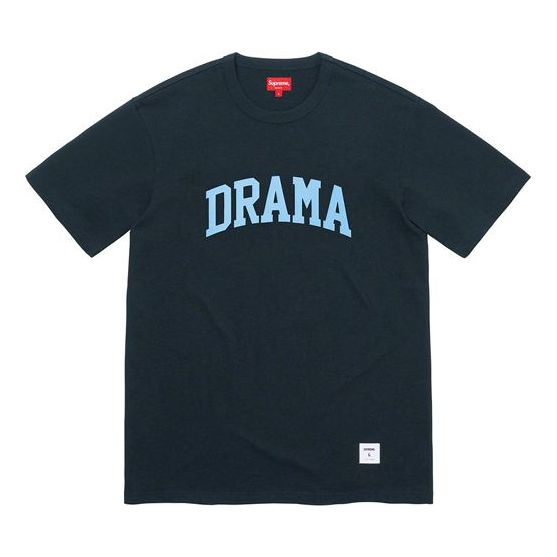 Supreme FW19 Week 5 Drama S/S Top Alphabet Short Sleeve Unisex Navy Blue SUP-FW19-563