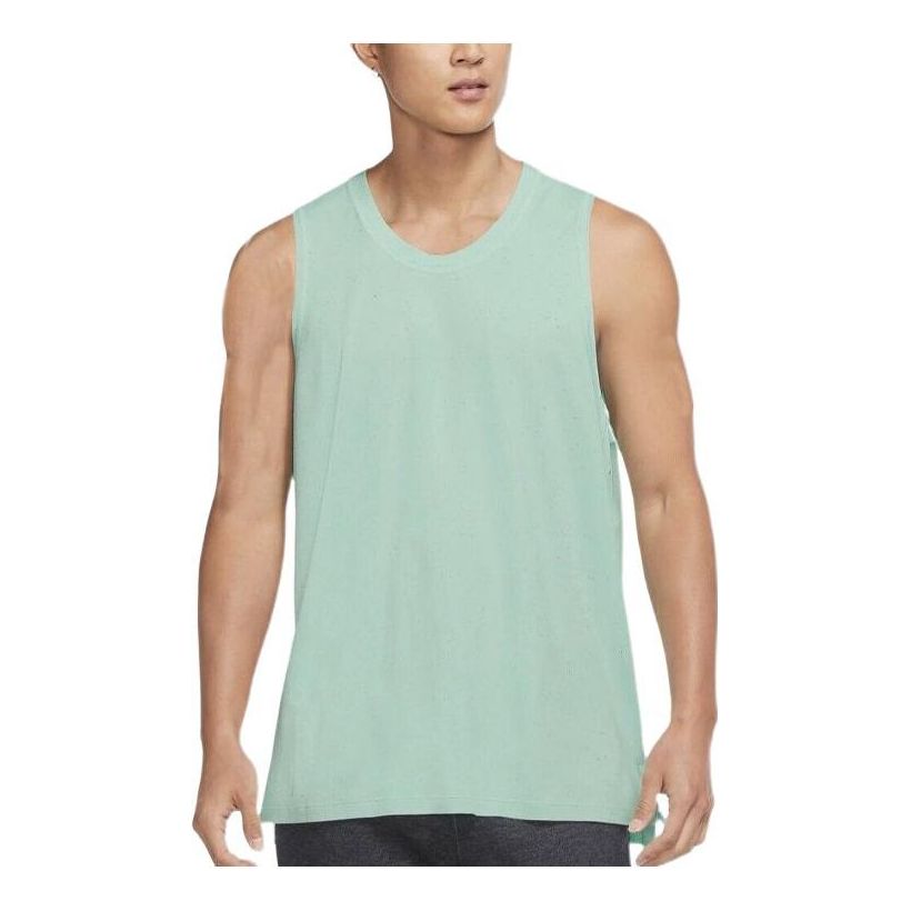 Nike Solid Color Round Neck Pullover Sleeveless Vest Men's Green DN1523-379