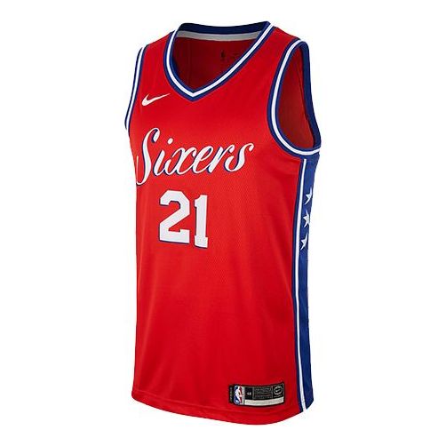 Nike NBA Jersey Basketball Vest SW Fan Edition Philadelphia 76 21 limited Red 877219-659
