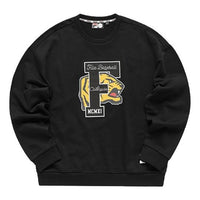 Men's FILA FUSION Athleisure Casual Sports Printing Pattern Round Neck Pullover Black T11M112212F-BK