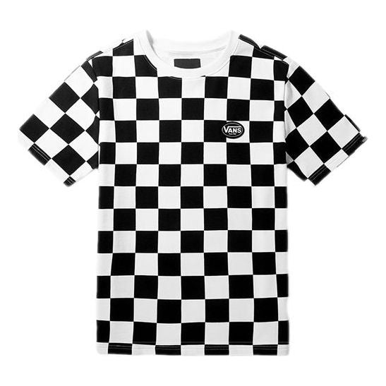 Vans Unisex Damier Round-Neck Black/White Black And White VN0A3ZNZ705
