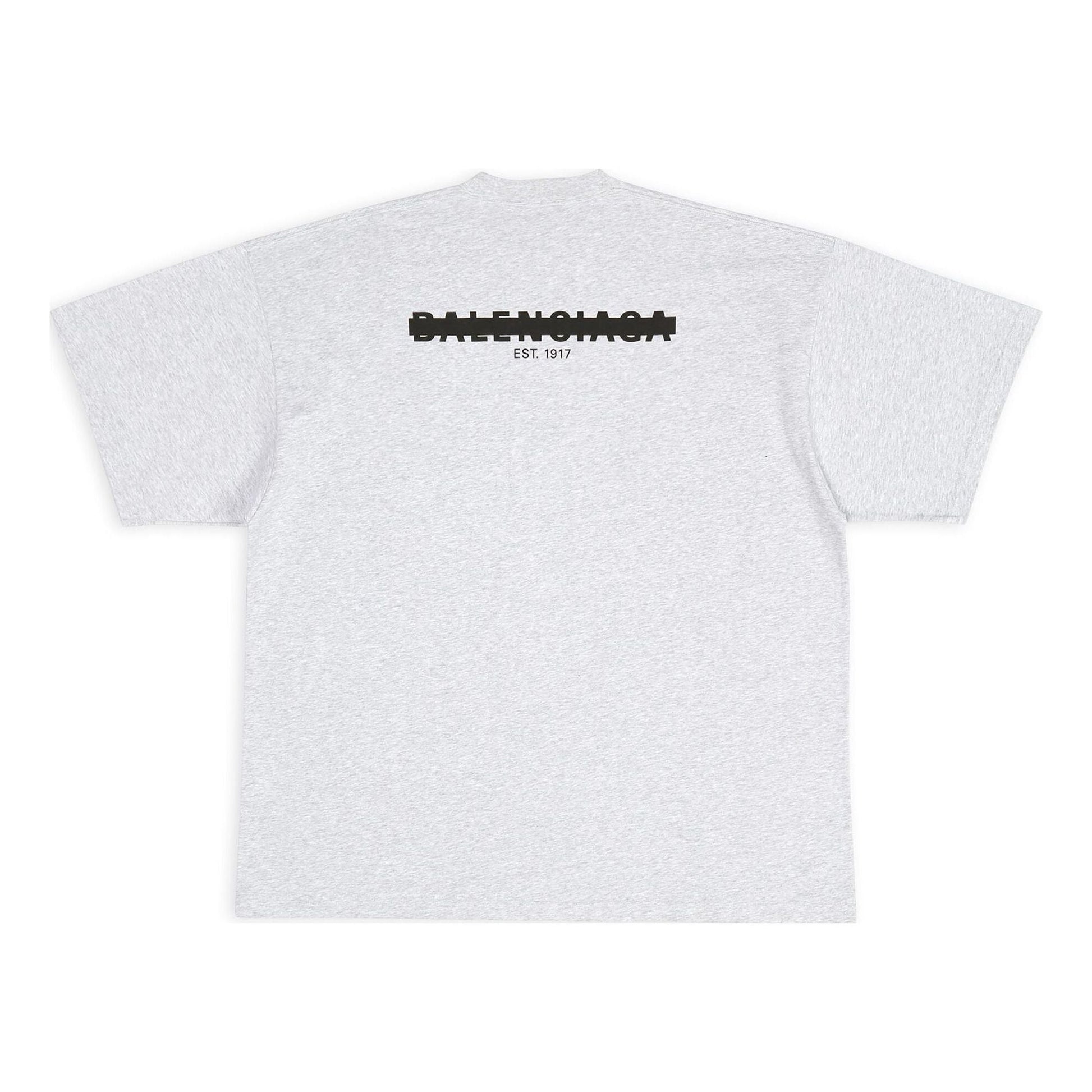 Balenciaga Strike 1917 Oversized T-shirt 'Light Grey' 694576TMVJ61023