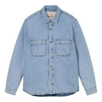 Stussy Sherpa Lined Shirt 'Blue' 1110244