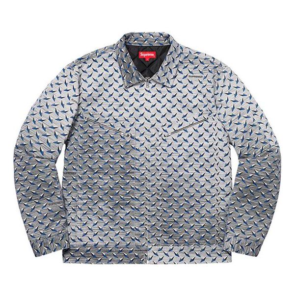 Supreme SS19 Diamond Plate Work Jacket Unisex Gray SUP-SS19-10029