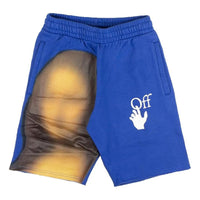 Off-White Blurred Monalisa Sweatshorts 'Blue' OMCI006F20FLE0064545