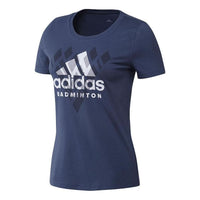 (WMNS) adidas Badminton Logo T-Shirt Asia Sizing 'Teal White' FM5572