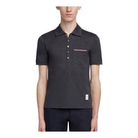 THOM BROWNE Collar Short Sleeve T-Shirt 'Charcoal' MJP022A-01455-025