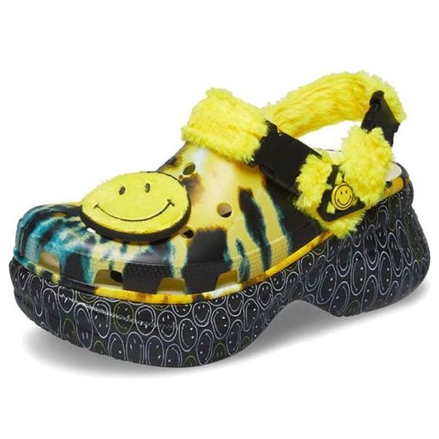 (WMNS) Crocs Classic Clog Smiling Face Stylish Flat Sports 'Yellow' 207271-90H