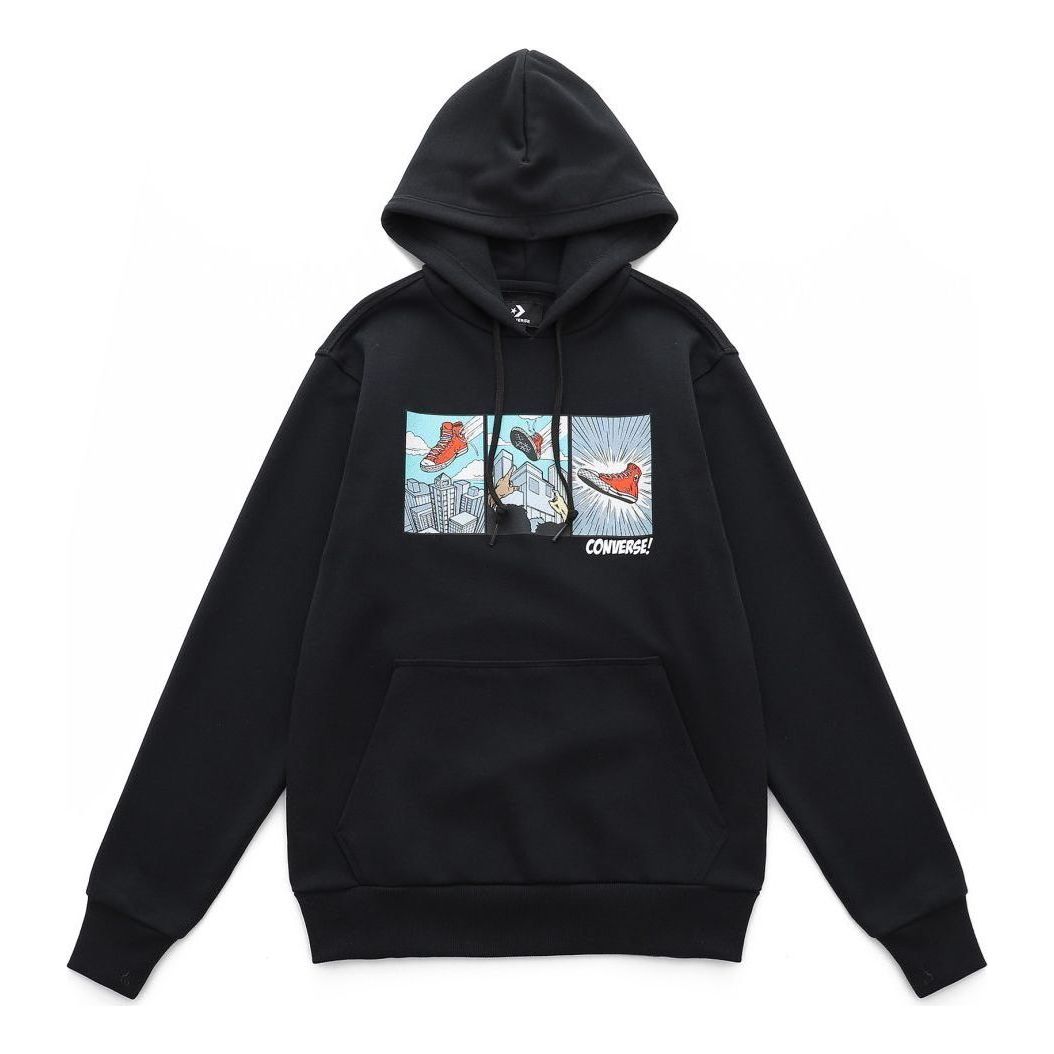 Converse Comic Graphic Hoodie Asia Sizing 'Black' 10023948-A02