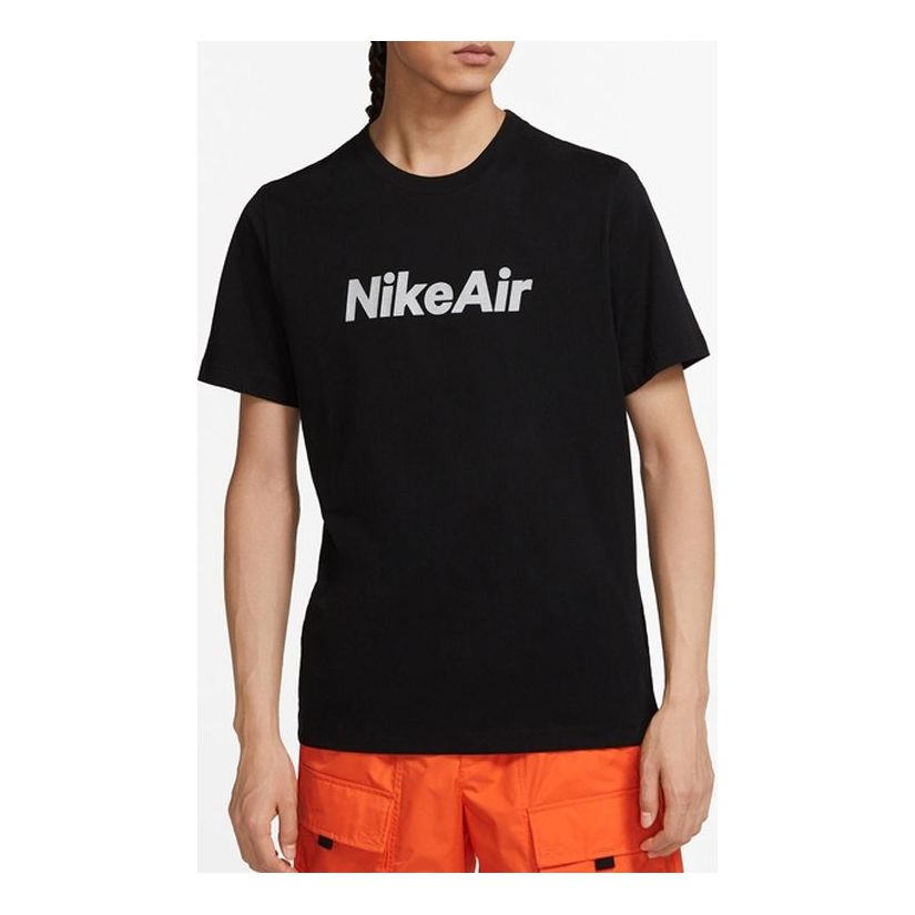 Nike SPORTSWEAR AIR Alphabet Round Neck Short Sleeve Black CU7345-010
