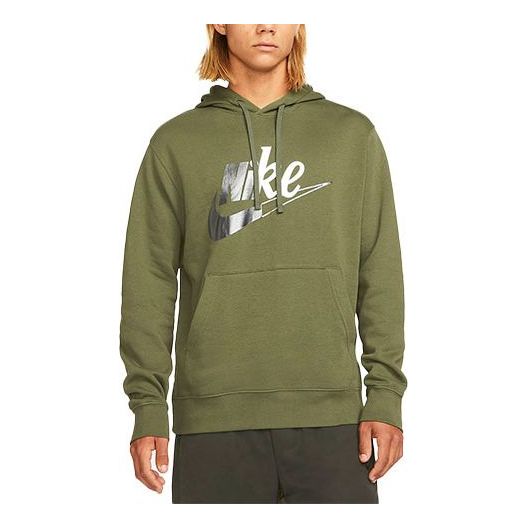 Nike Sportswear Sport Logo Printing Pullover Sports 'Olive Green' DD5011-326