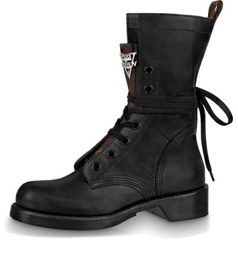 (WMNS) LOUIS VUITTON LV Metropolis Ranger Small Cowhide Martin boots Black 1A64V5