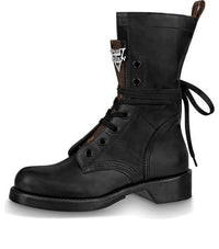 (WMNS) LOUIS VUITTON LV Metropolis Ranger Small Cowhide Martin boots Black 1A64V5