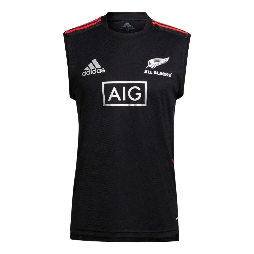 Men's adidas Alphabet Logo Printing Rugby Training Sports Black Vest GU3186