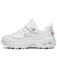 (GS) Skechers D'lites 1.0 Chunky Shoes 'White Red' 80579L-WHT