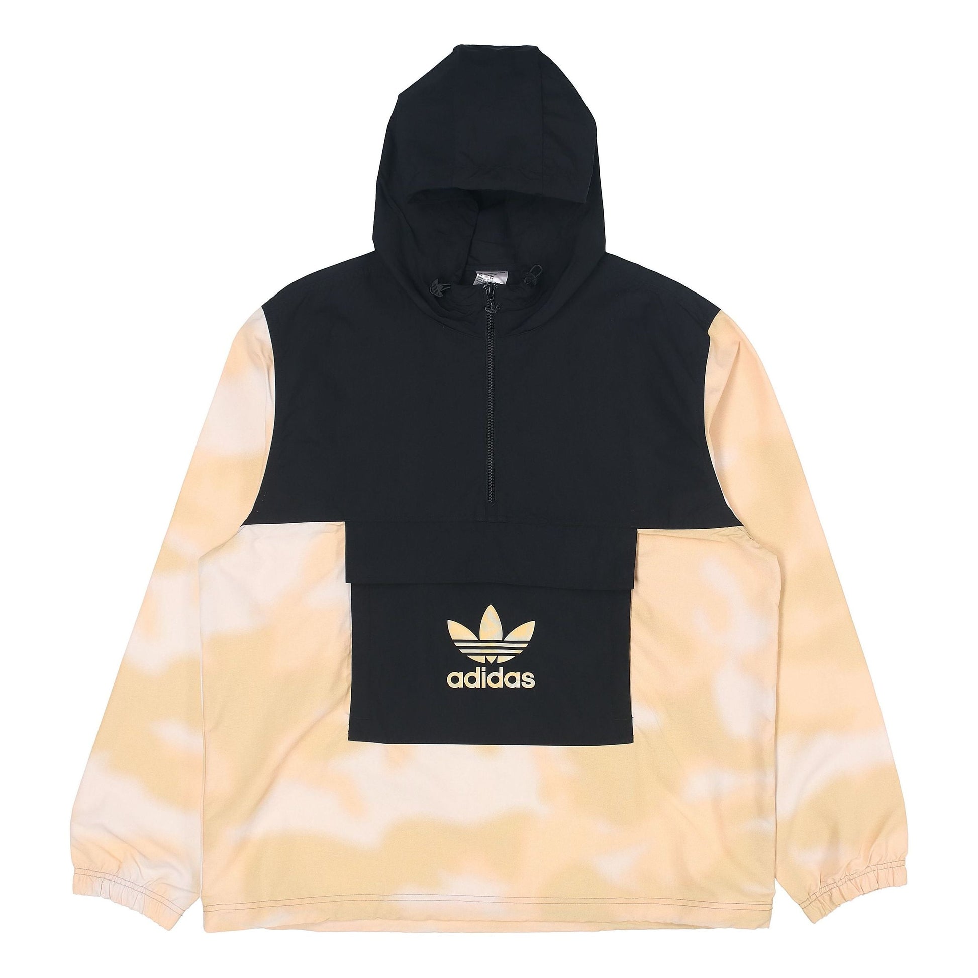adidas originals Camo Windbreaker Sports Casual Camouflage Half-zip Jacket Men's Black/Brown GN1876
