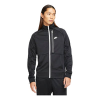 Men's Nike Solid Color Casual Micro Mark Printing Stand Collar Jacket Black DA0004-010