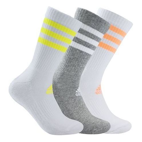 adidas Meias 3-Stripes 3 Pares 'White Grey' HI3434