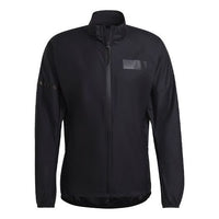 adidas M Jacket Parley Outdoor Sports Windproof Stand Collar Black H31074