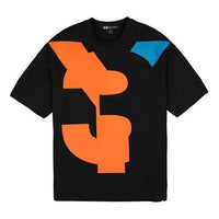 Men's Y-3 Irregular Pattern Short Sleeve Black T-Shirt FJ0332
