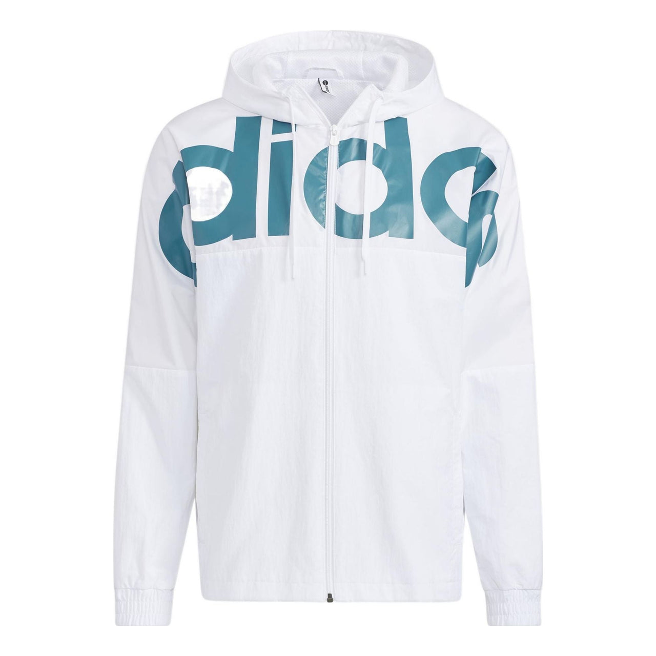 adidas neo Contrasting Colors Alphabet Large Logo Sports Hooded Jacket White HD4701
