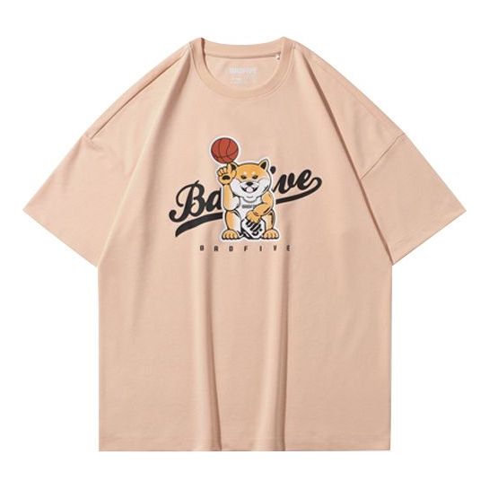 (WMNS) Li-Ning BadFive Basketball Series Round Neck Loose Short Sleeve 'Orange Pink' AHSQ282-2