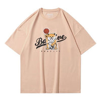 (WMNS) Li-Ning BadFive Basketball Series Round Neck Loose Short Sleeve 'Orange Pink' AHSQ282-2