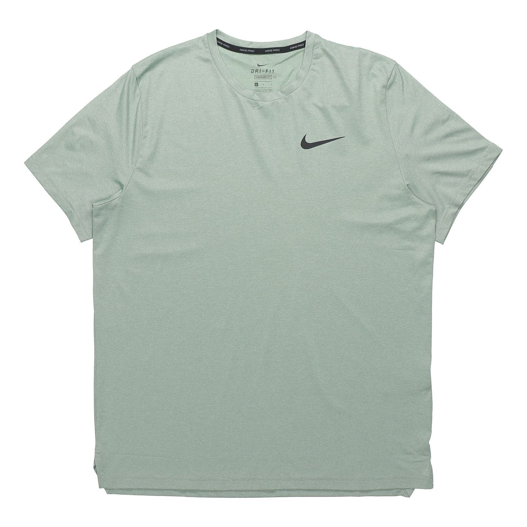 Men's Nike Pro Dri-FIT Casual Sports Quick Dry Round Neck Short Sleeve Grass Green T-Shirt CZ1182-353