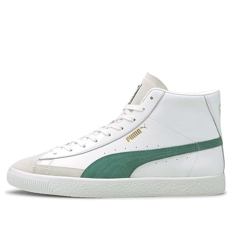 PUMA Basket Mid Shoes Vintage White/Green/Grey 381245-02