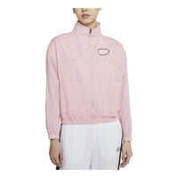 (WMNS) Nike Embroidered Logo Breathable Sports Stand Collar Jacket Pink CZ8319-632