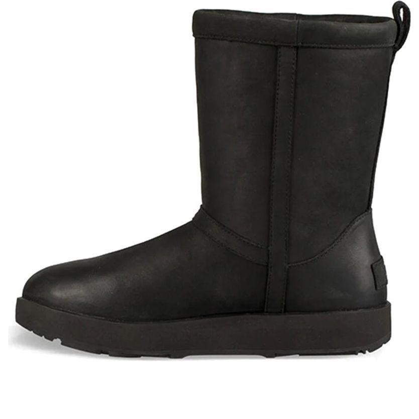(WMNS) UGG Classic Short Leather 'Black' 1017509-BLK