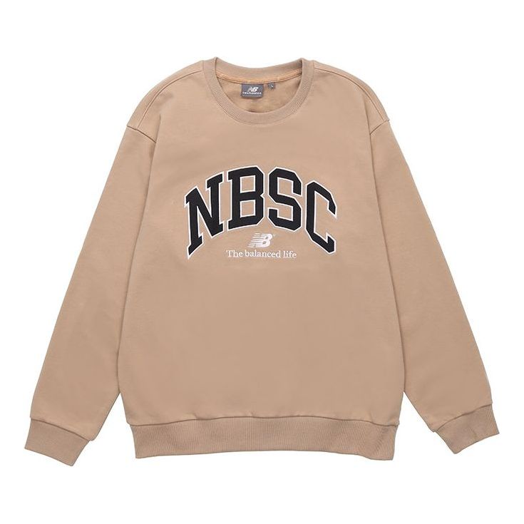 New Balance Logo Crew Neck Sweaters Asia Sizing 'Beige' 5CC44333-BEI