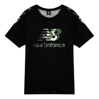 New Balance Essential Camo T-Shirt Asia Sizing 'Black Green' AMT11509-BM