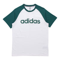 adidas neo Casual Sports Round Neck Pullover Short Sleeve Green GJ8940