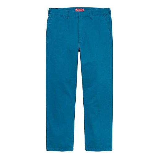 Supreme FW19 Week 1 Work Pant Long Pants Unisex Blue SUP-FW19-127