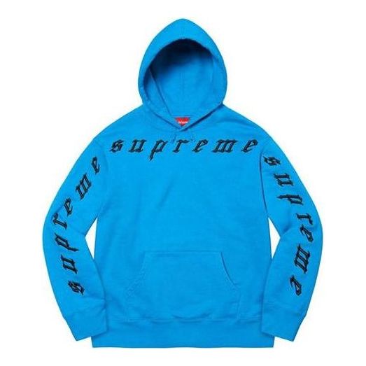 Supreme Raised Embroidery Hooded Sweatshirt 'Blue Black' SUP-FW21-366