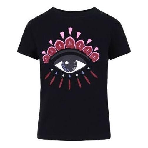 KENZO Large Eye Pattern Printing Short Sleeve Black F962TS7334YD-99