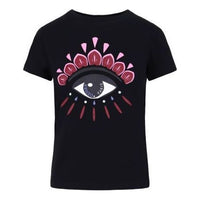 KENZO Large Eye Pattern Printing Short Sleeve Black F962TS7334YD-99