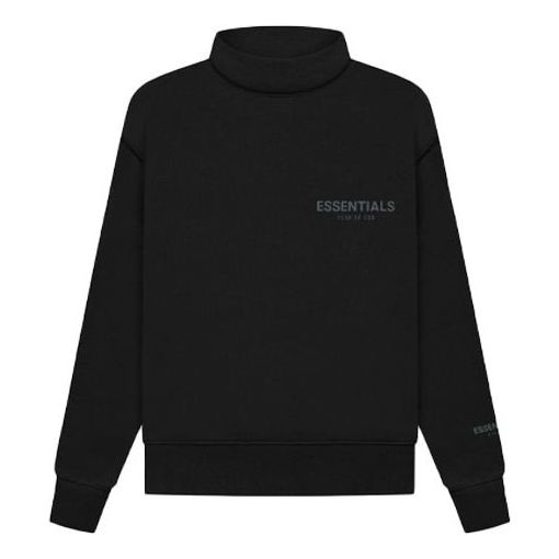 Fear of God Essentials FW21 Kids Pullover Mockneck Stretch Limo 'Black' FOG-FW21-151