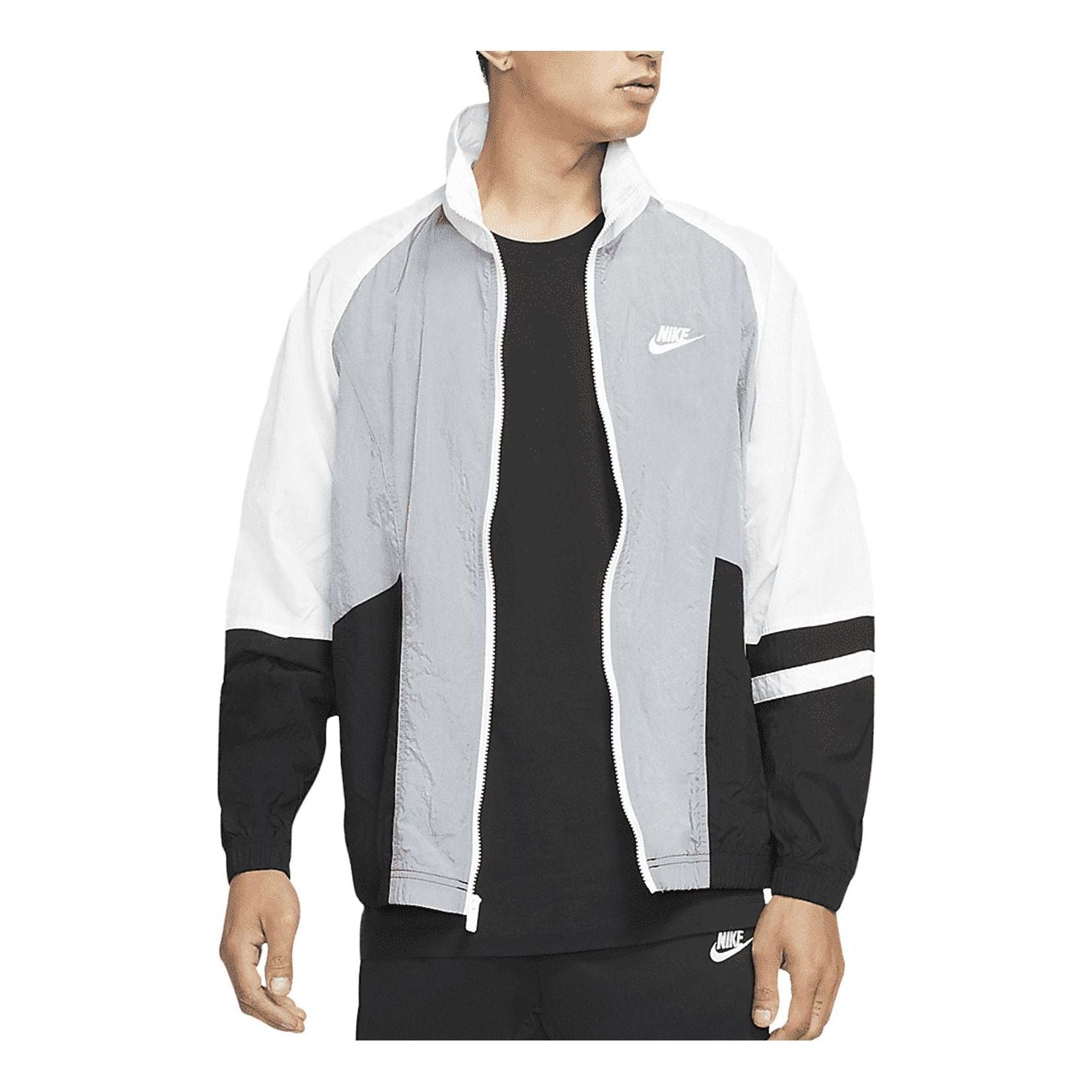 Nike Trend Unlined Jacket 'Grey White Black' DD6171-065