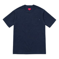 Supreme FW18 S/S Pocket Tee Navy Short Sleeve Unisex Navy Blue SUP-FW18-076