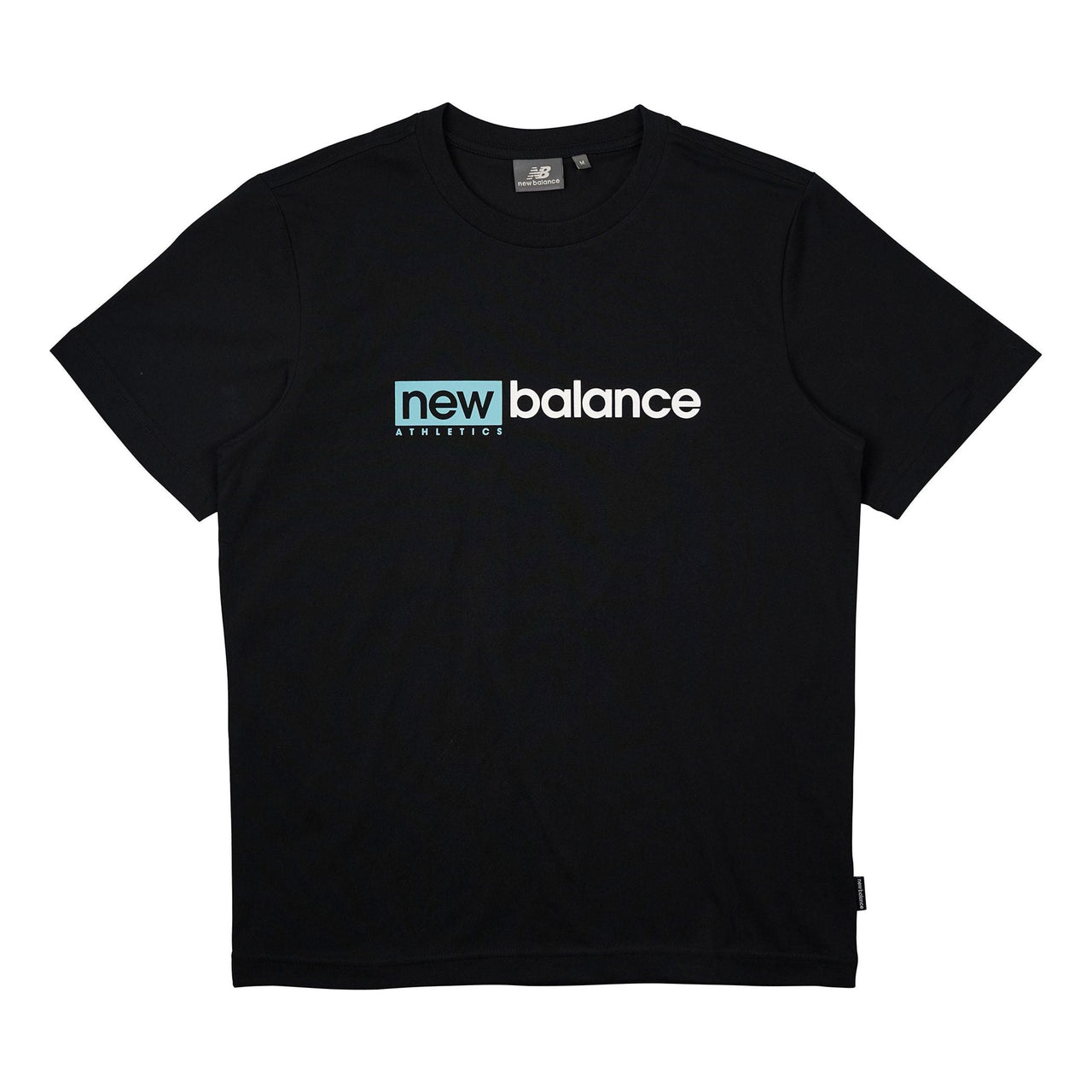 New Balance Logo Printing Casual Sports Short Sleeve Version Couple Style Black NEA2E013-BK