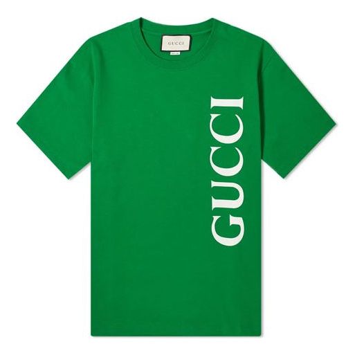 Gucci Large Logo Printed Crewneck For Men Green 565806-XJB2V-3189