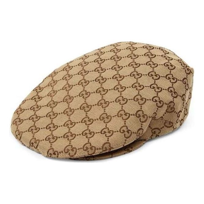 Gucci GG Cotton Drill Flat Cap 'Beige Brown' 660253-4HAGN-9764