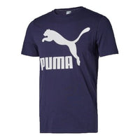 PUMA Round Neck Short Sleeve Classics Logo Blue 579405-06