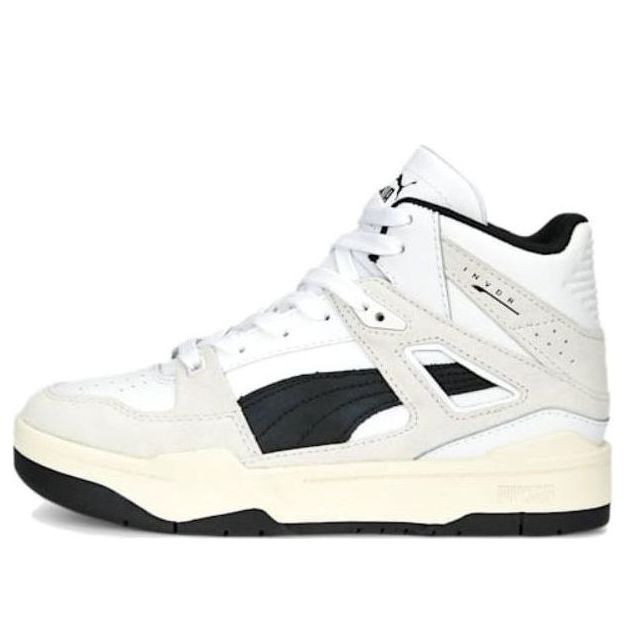 (GS) PUMA Slipstream Mid Heritage Sneakers 'White Beige Black' 393057-01